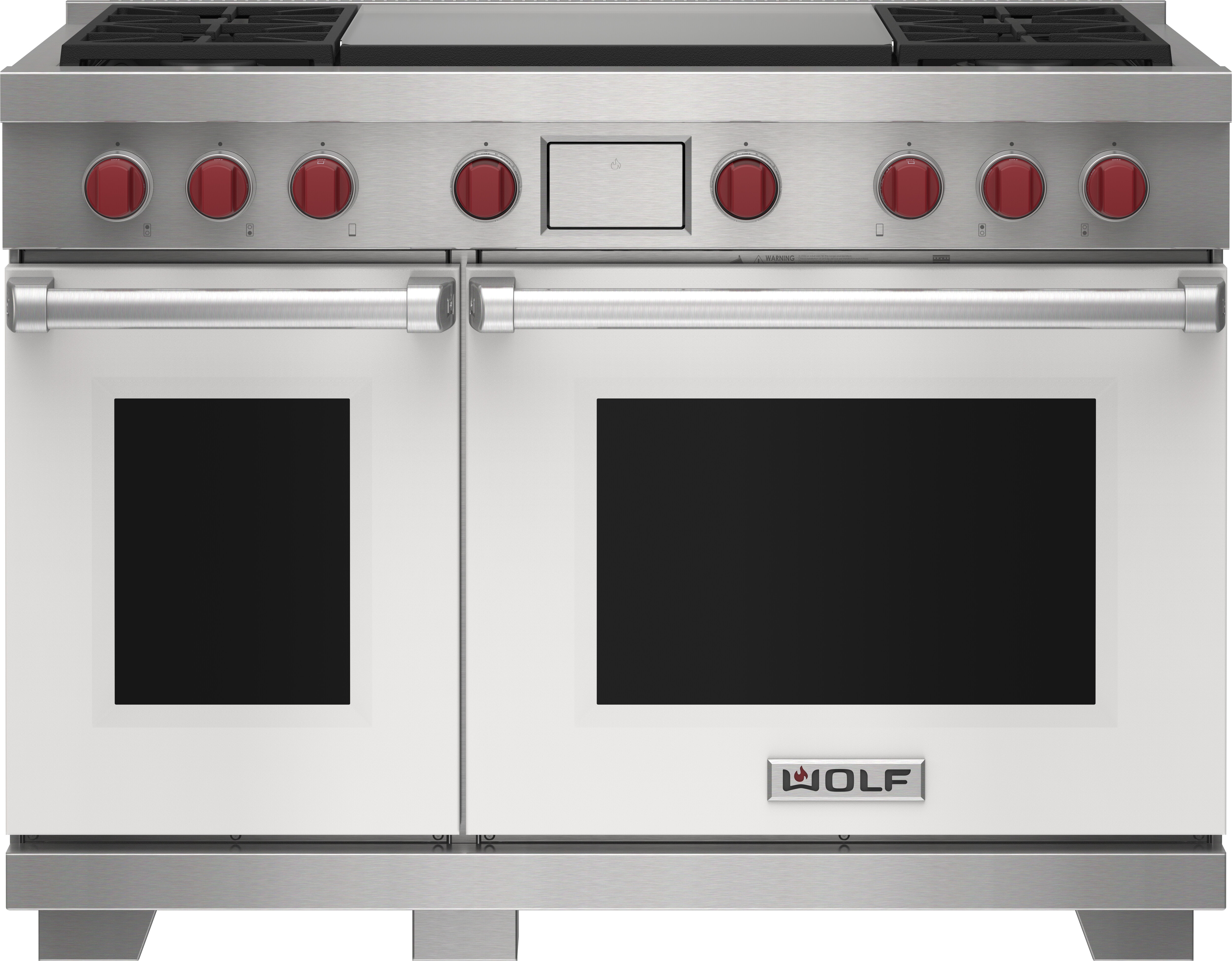48" Dual Fuel Range - 4 Burners and Infrared Dual Griddle DF48450DGBKPLP