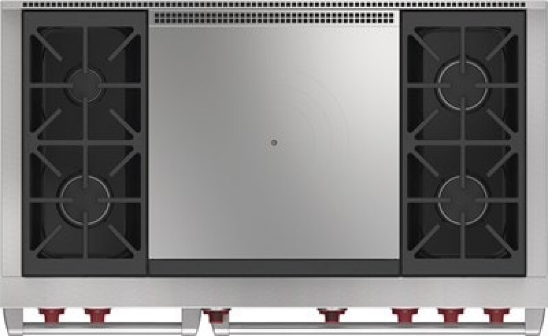 48" Dual Fuel Range - 4 Burners and French Top DF48450FBKP