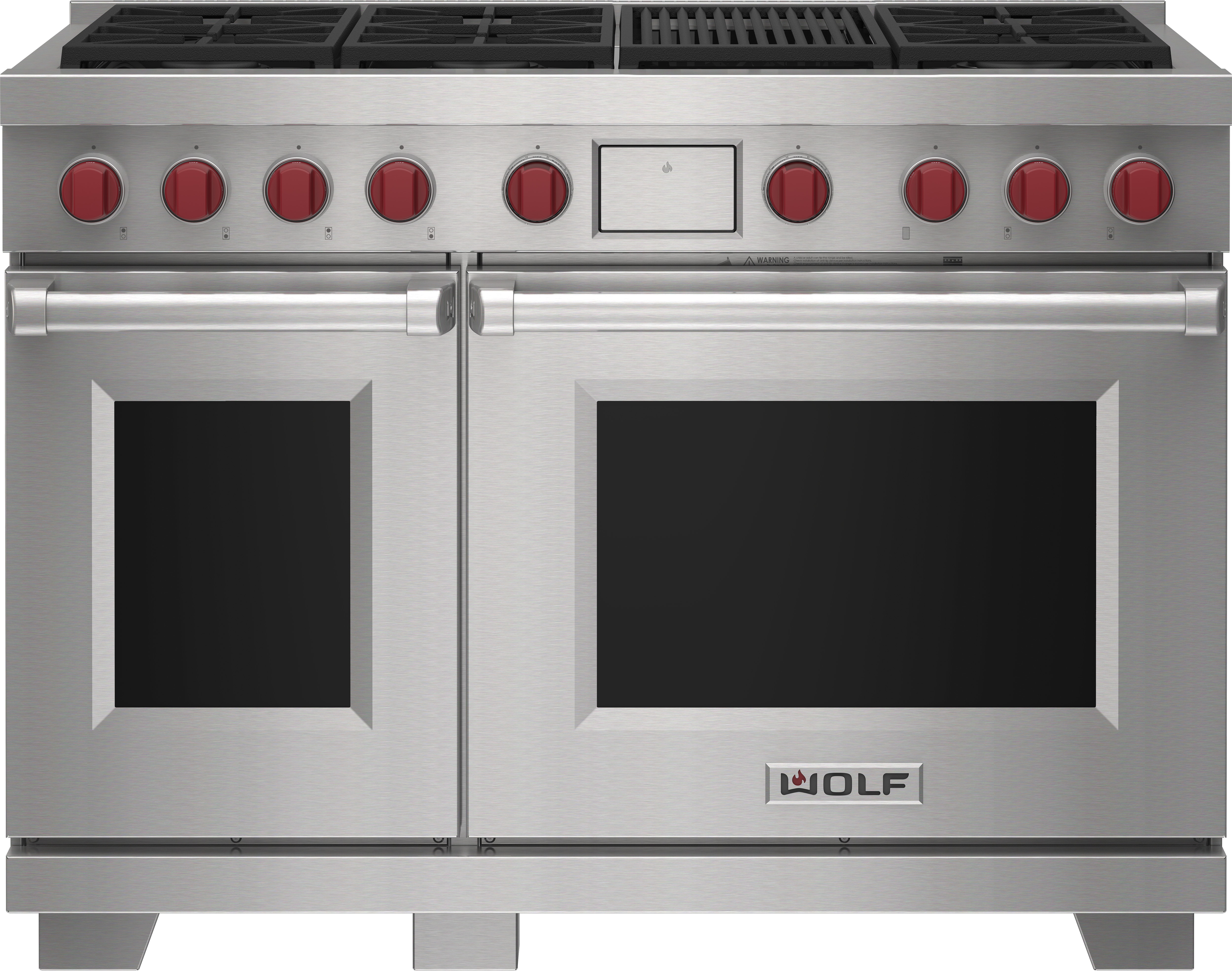 48" Dual Fuel Range - 6 Burners and Infrared Charbroiler DF48650CWHPLP