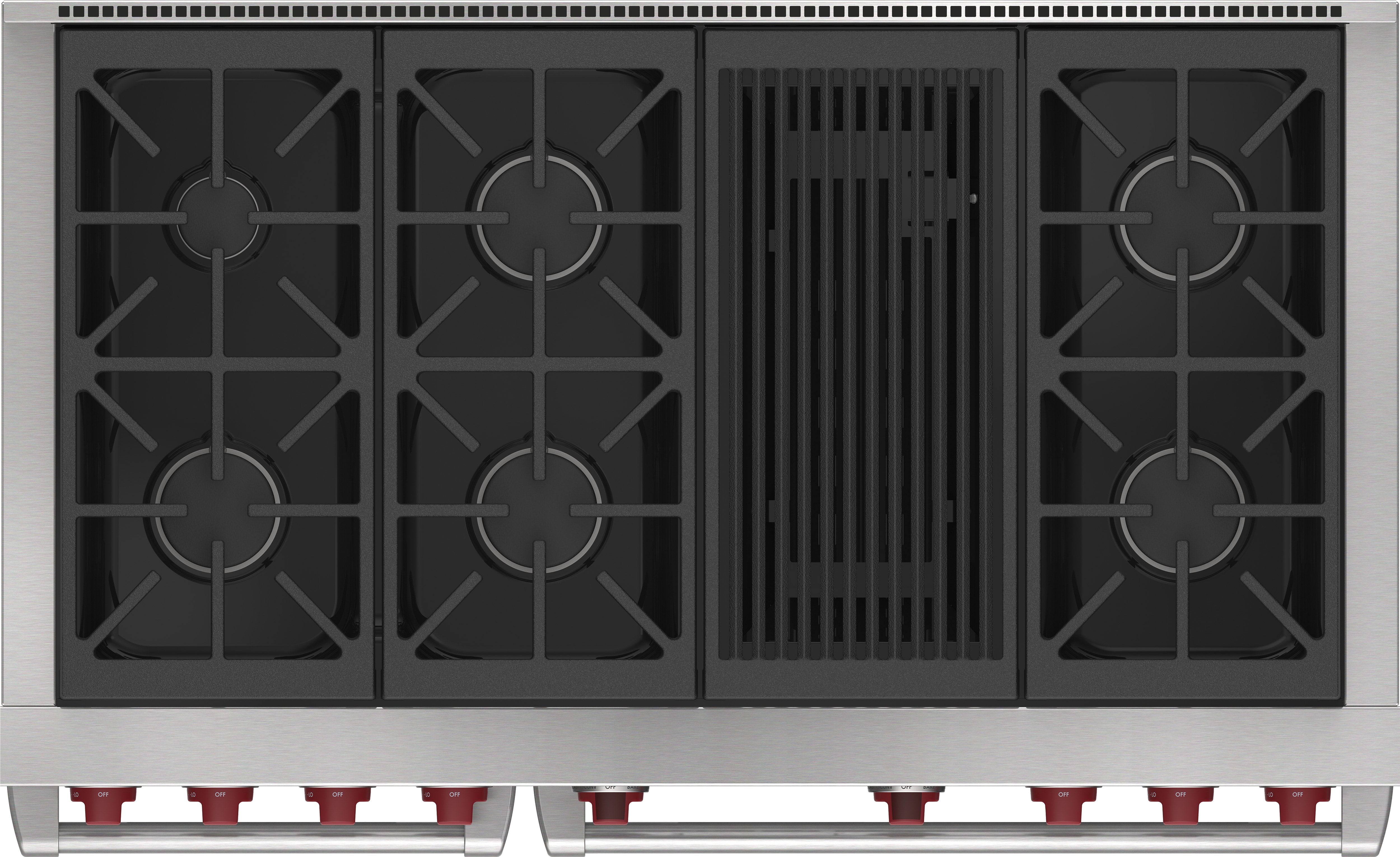48" Dual Fuel Range - 6 Burners and Infrared Charbroiler DF48650CWHPLP