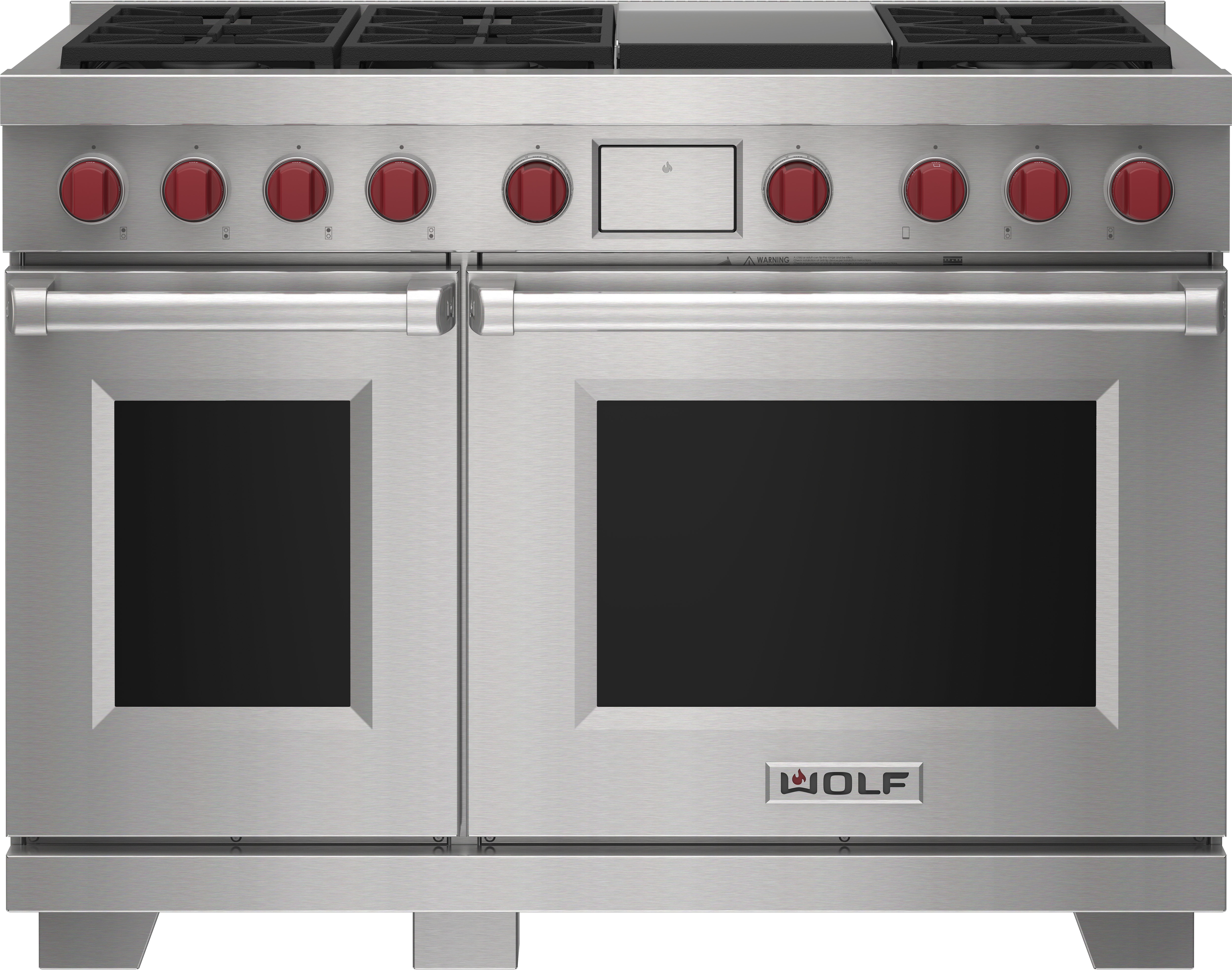 48" Dual Fuel Range - 6 Burners and Infrared Griddle DF48650GBKP