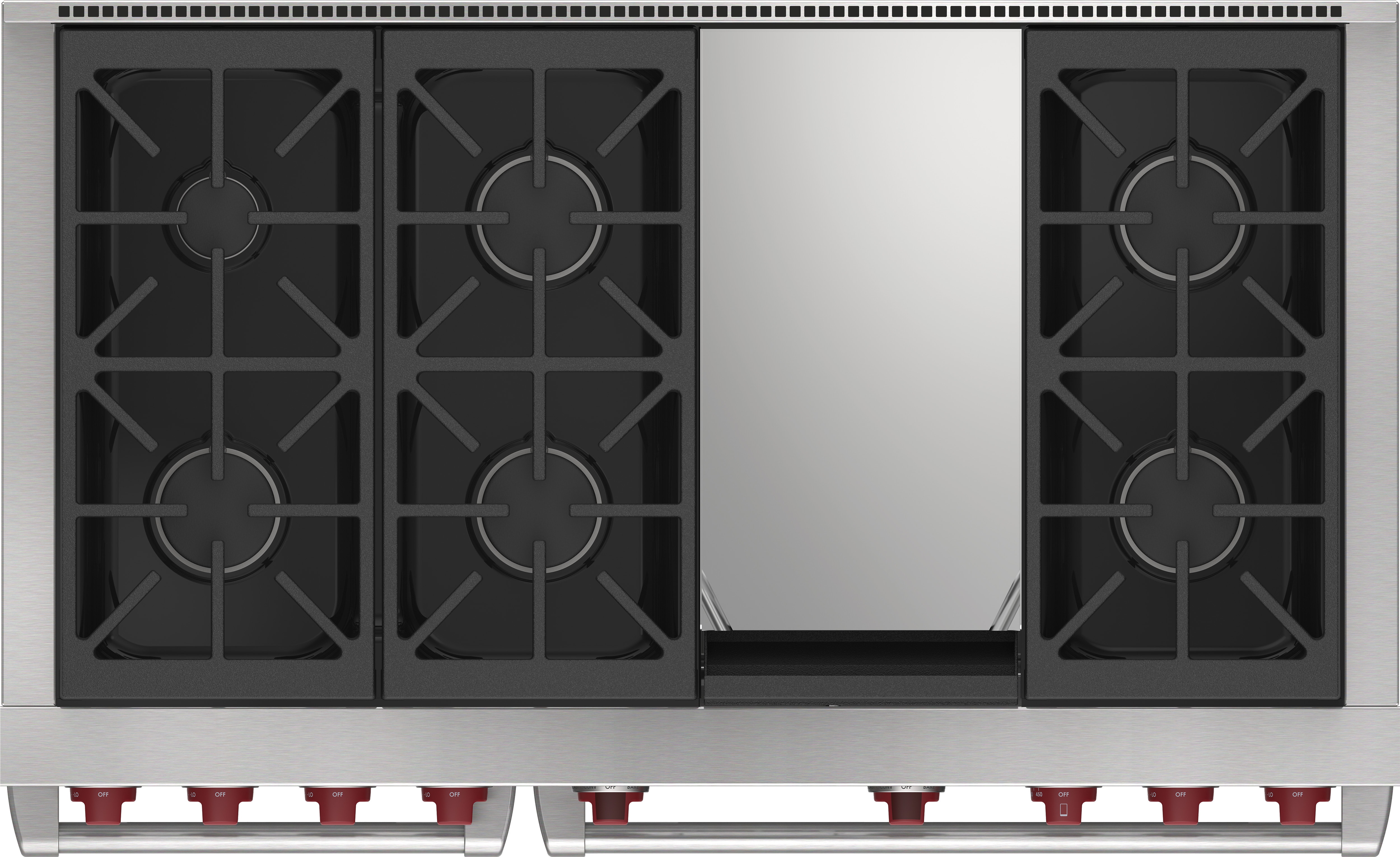 48" Dual Fuel Range - 6 Burners and Infrared Griddle DF48650GBKP