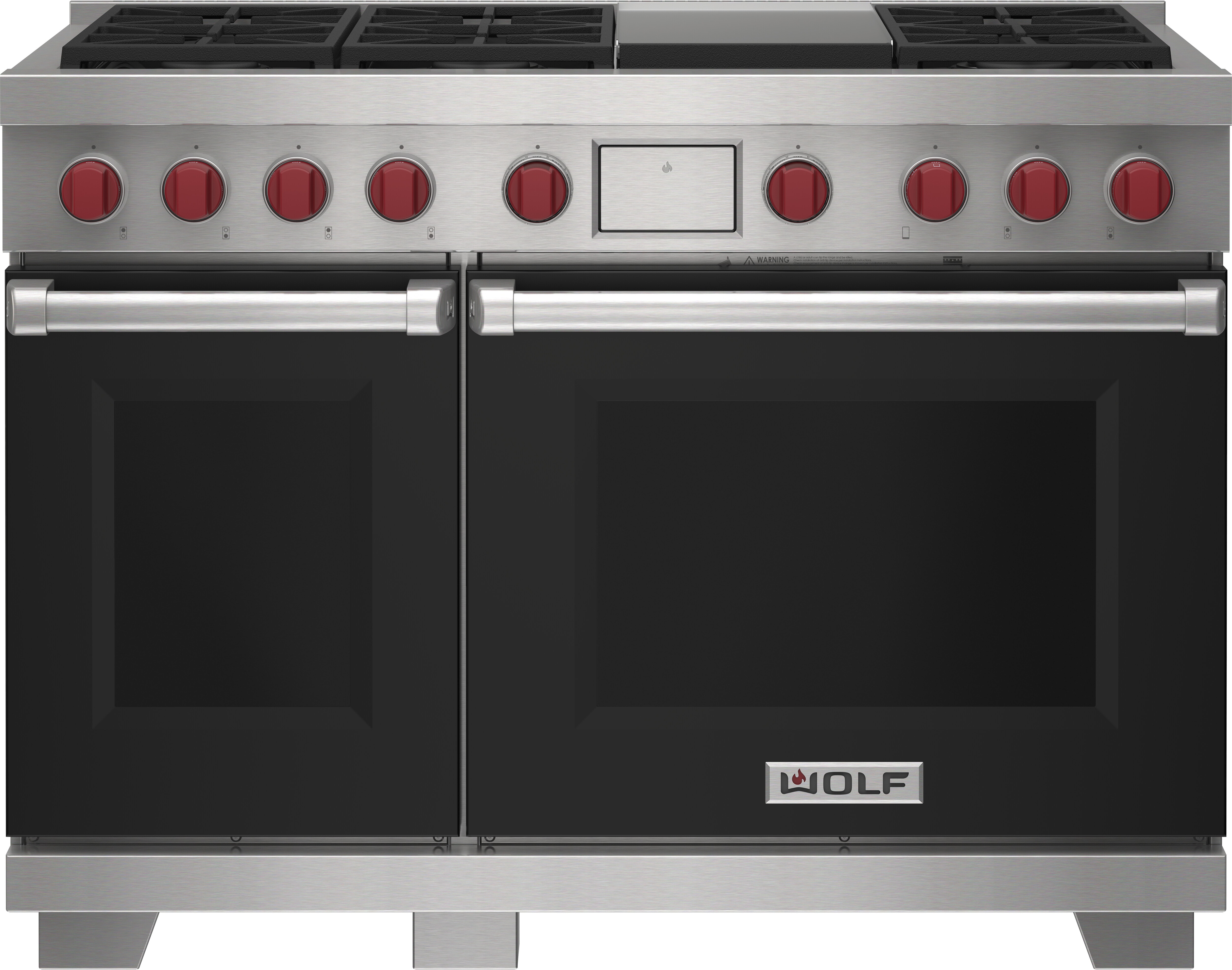 48" Dual Fuel Range - 6 Burners and Infrared Griddle DF48650GBKP