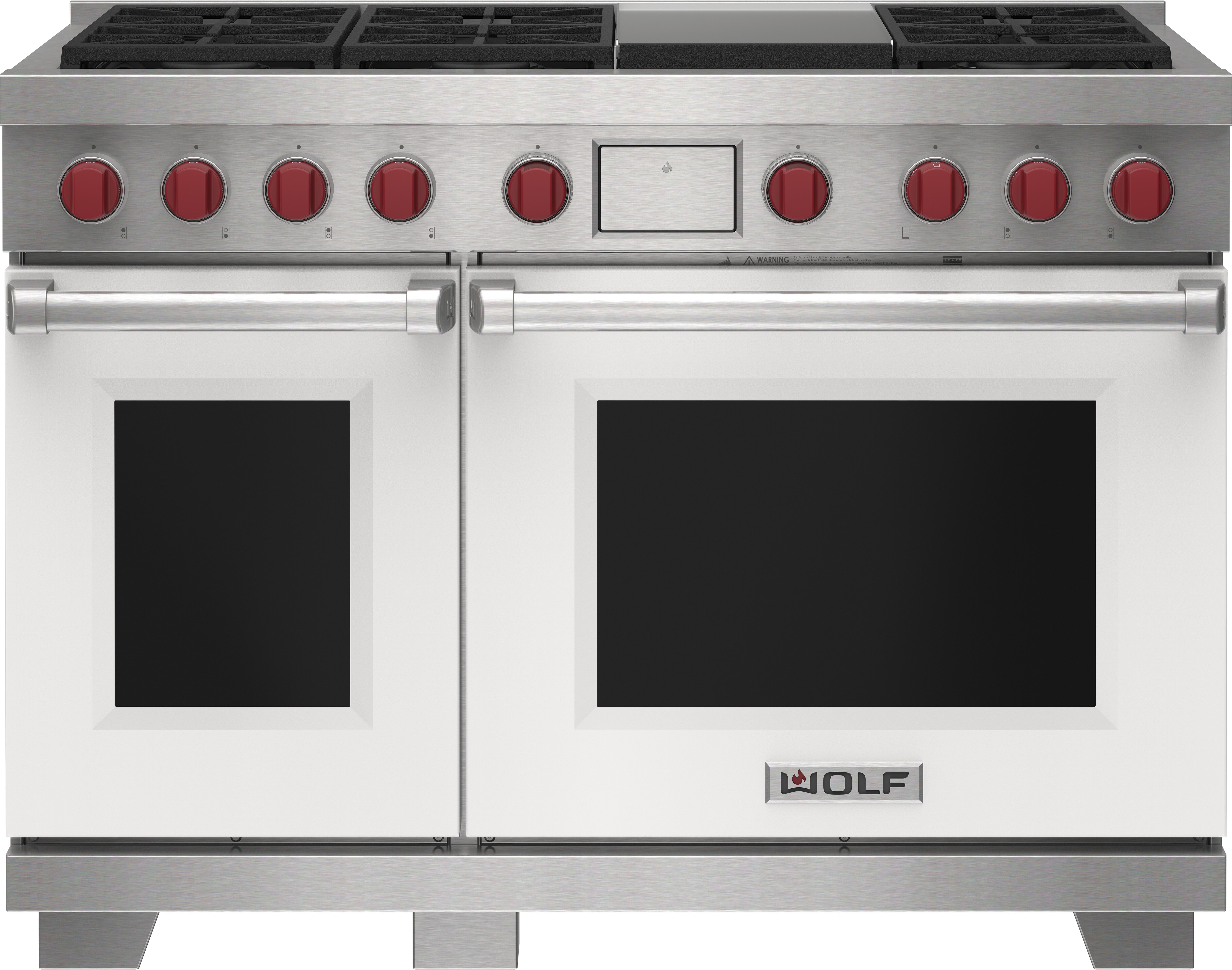 48" Dual Fuel Range - 6 Burners and Infrared Griddle DF48650GBKP