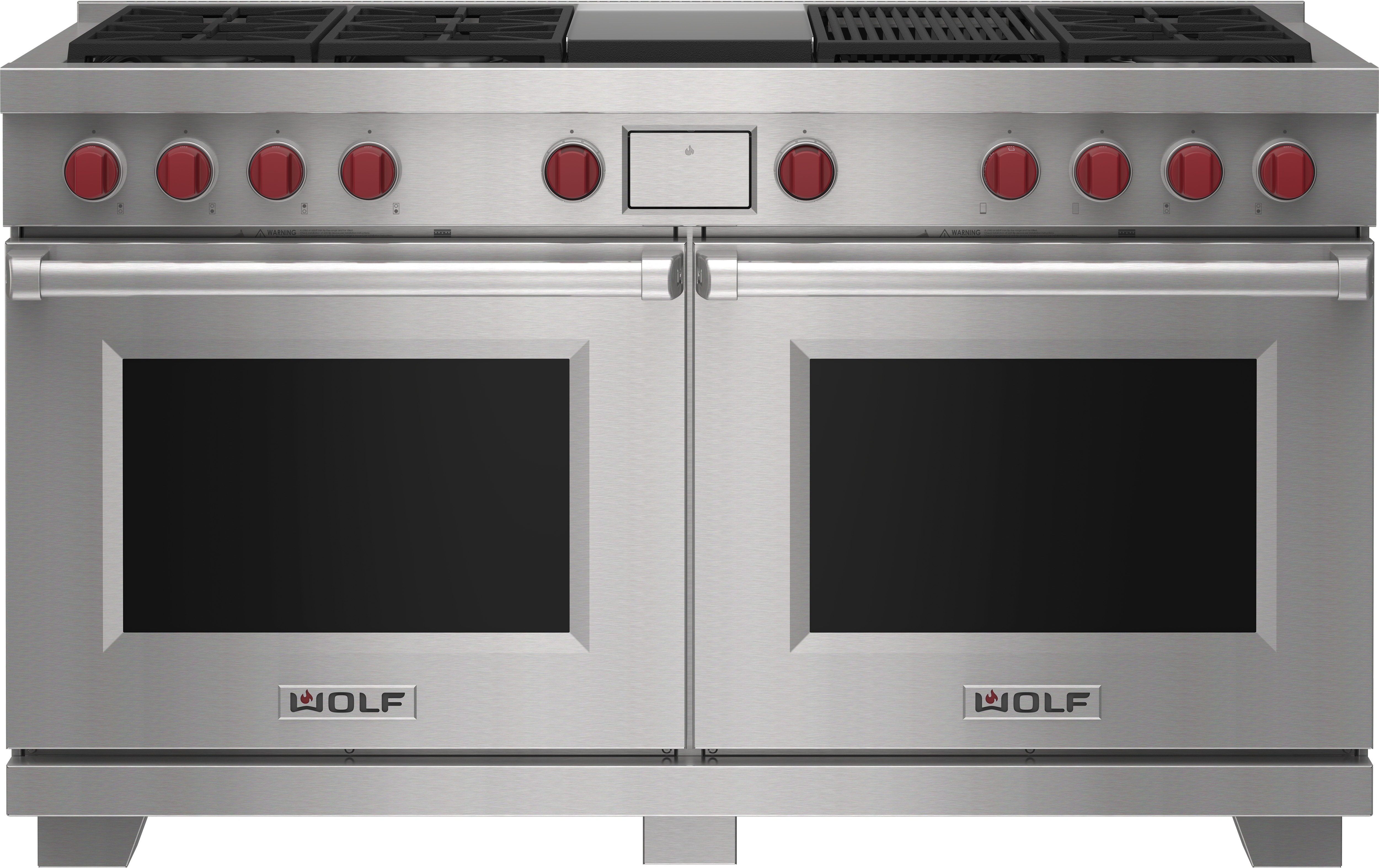 60" Dual Fuel Range - 6 Burners, Infrared Charbroiler and Infrared Griddle DF60650CGBKPLP