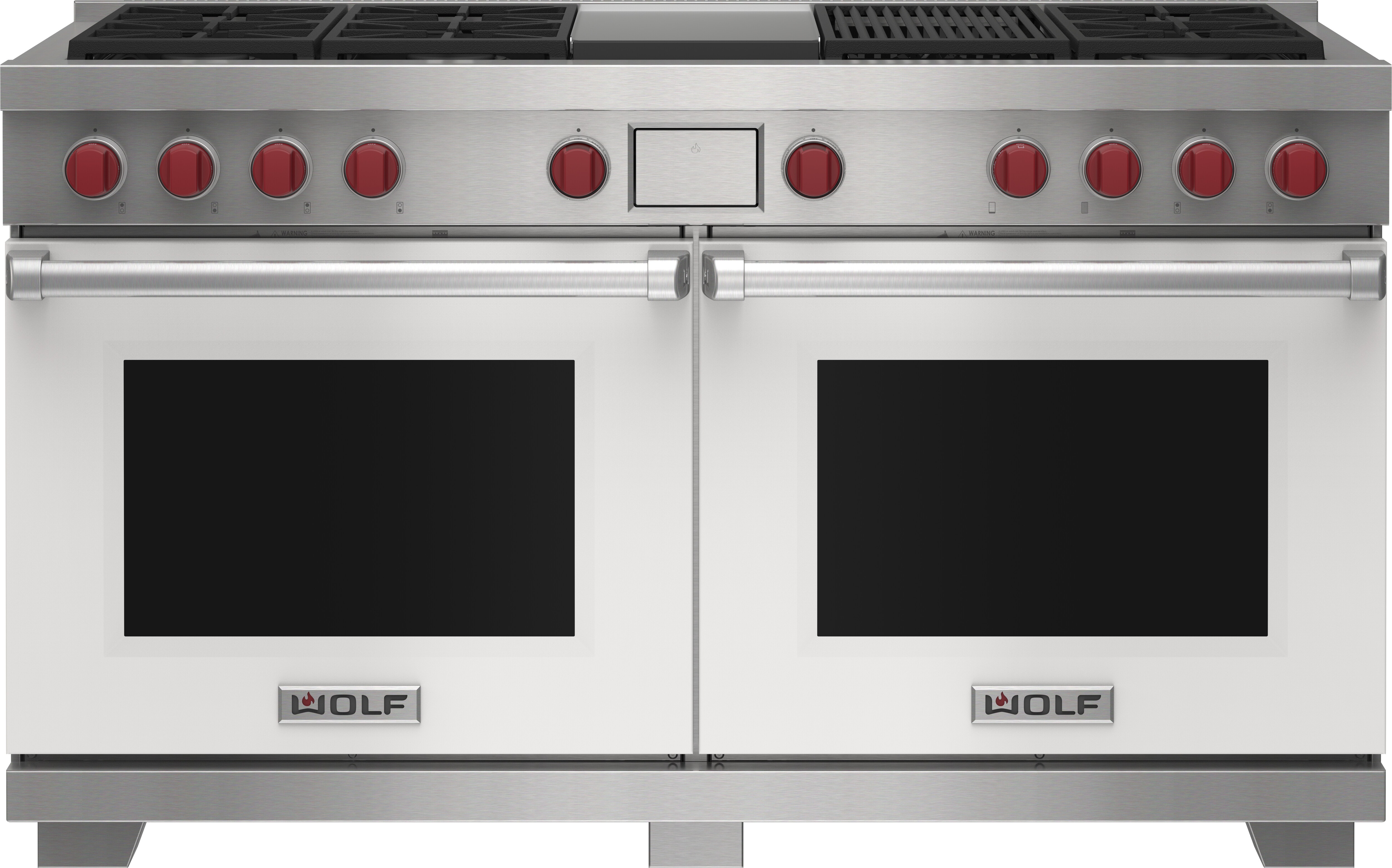 60" Dual Fuel Range - 6 Burners, Infrared Charbroiler and Infrared Griddle DF60650CGBKP