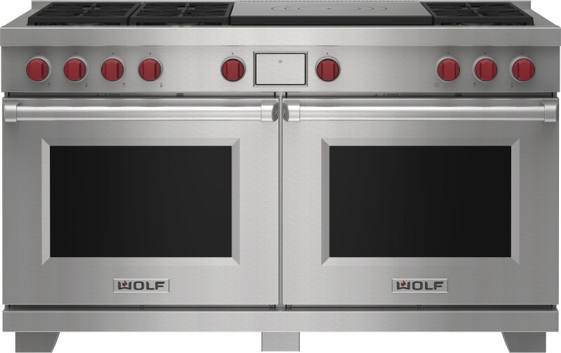 Wolf 60" DUAL FUEL RANGE - 6 BURNERS AND FRENCH TOP - LP White DF60650FWHPLP Picture 1