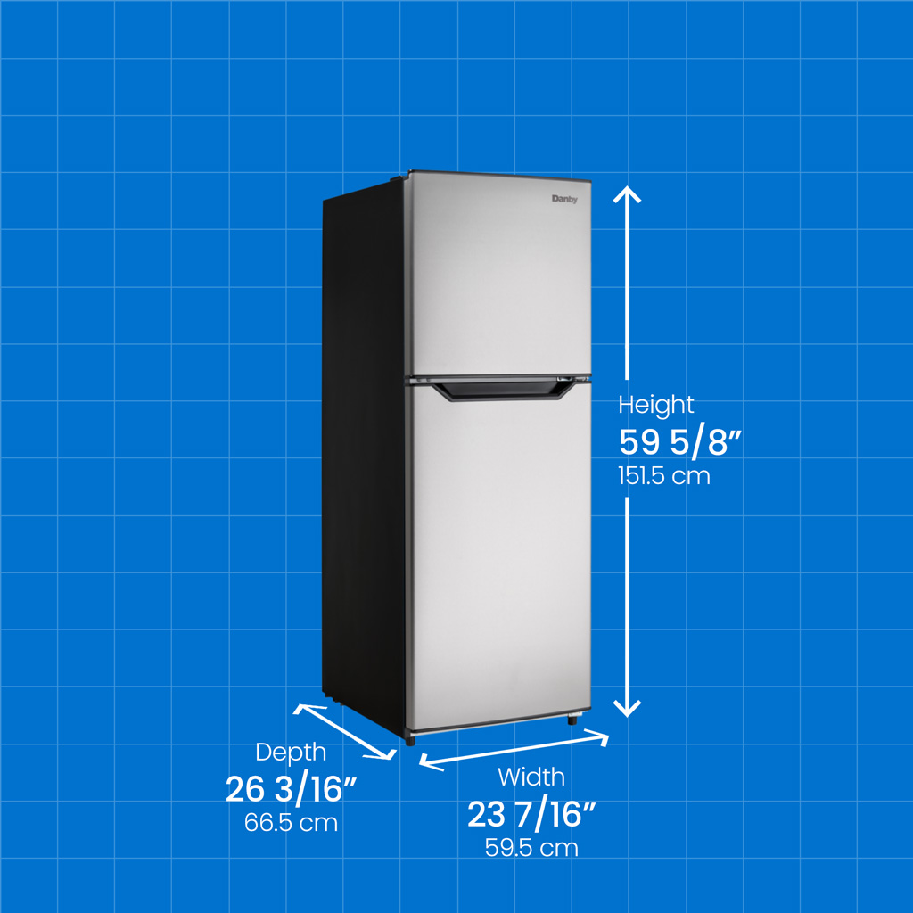 10.0 cu. ft. Apartment Size Fridge Top Mount DFF101B1BSSDB