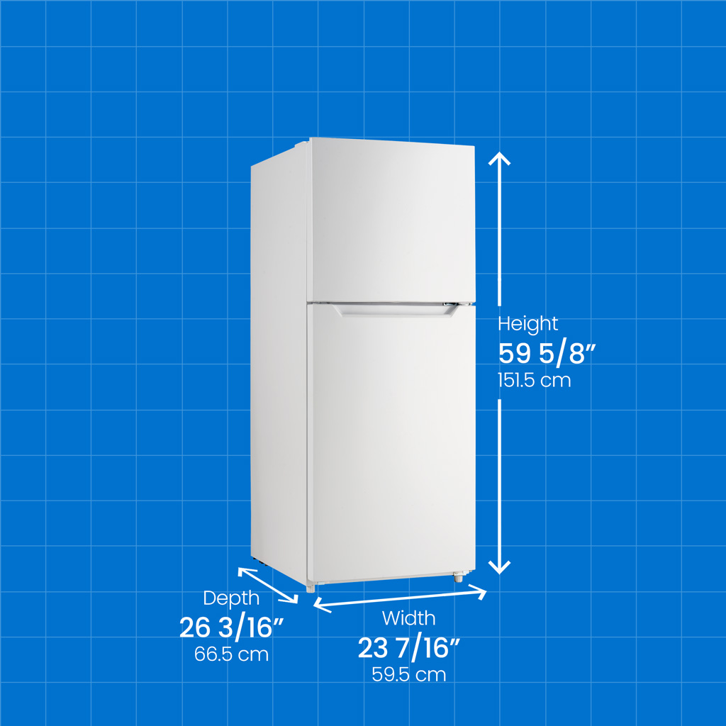 10.0 cu. ft. Apartment Size Fridge Top Mount DFF101B1WDB