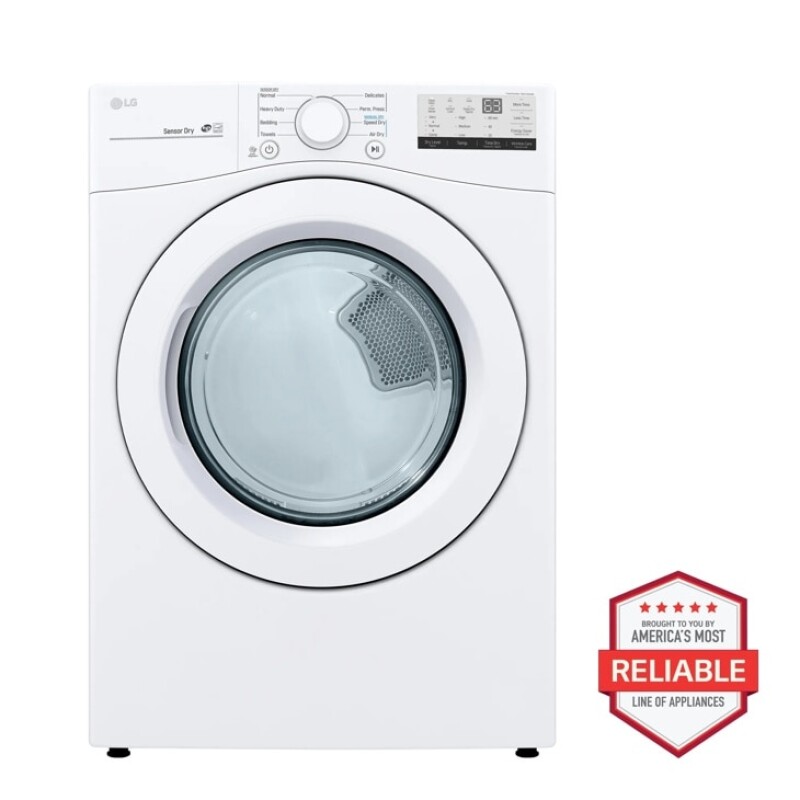 7.4 Cu. Ft. Large Capacity Electric Dryer - White DLE3400W