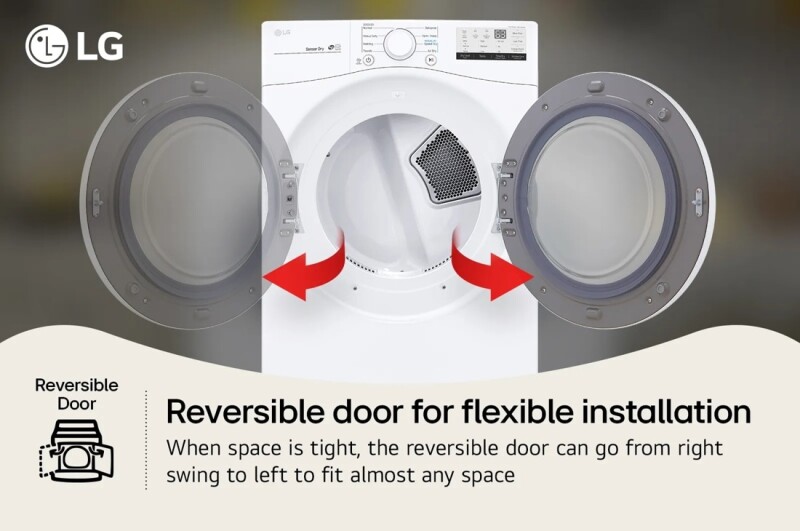 7.4 Cu. Ft. Large Capacity Electric Dryer - White DLE3400W