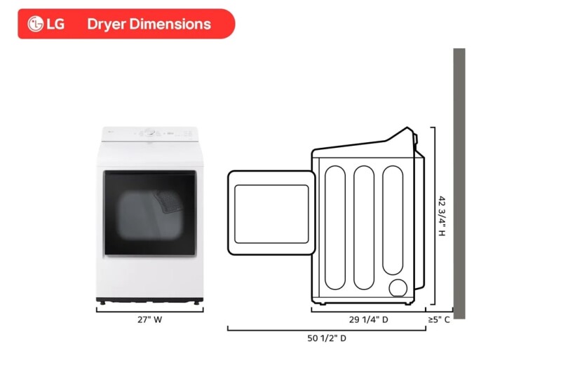 7.3 Cu. Ft. Ultra Large Capacity Rear Control Electric Dryer With Ai Sensing And Thinq® Smart Features DLE8200W