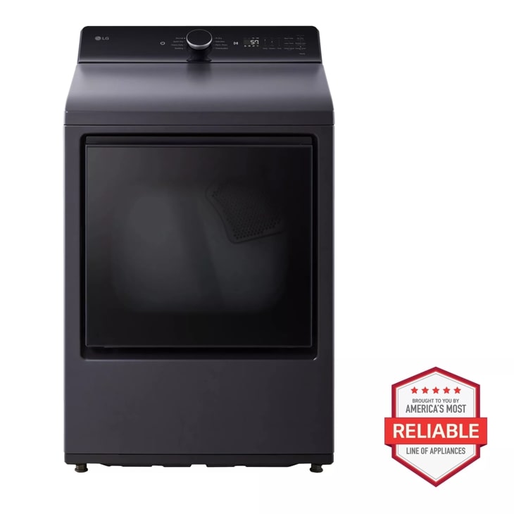 7.3 cu. ft. Ultra Large Capacity Rear Control Electric Dryer with LG EasyLoad™ Door and AI Sensing DLE8400BE