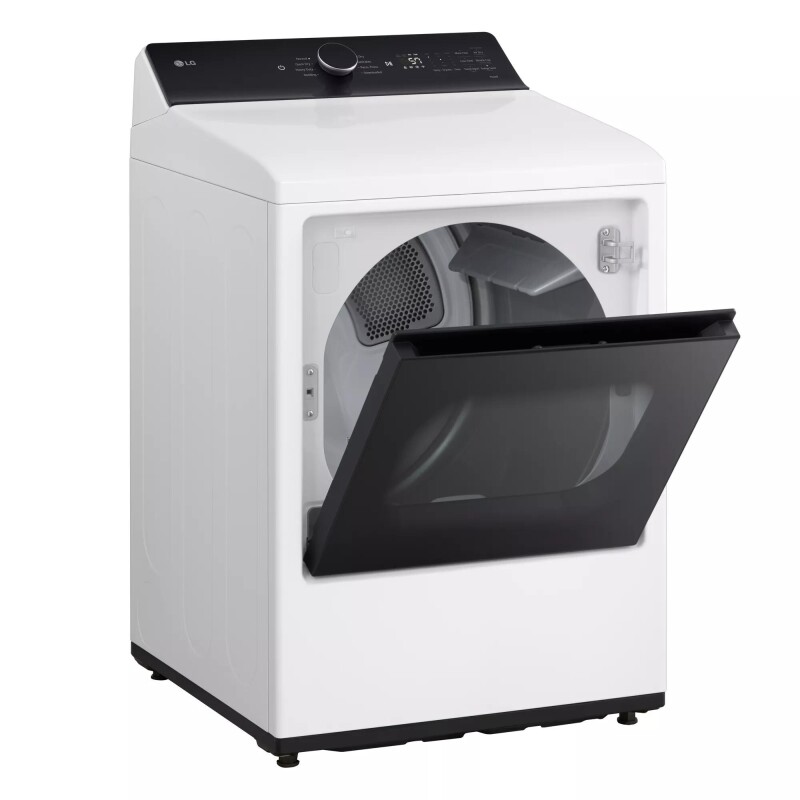 7.3 cu. ft. Ultra Large Capacity Rear Control Electric Dryer with LG EasyLoad™ Door and AI Sensing DLE8400WE