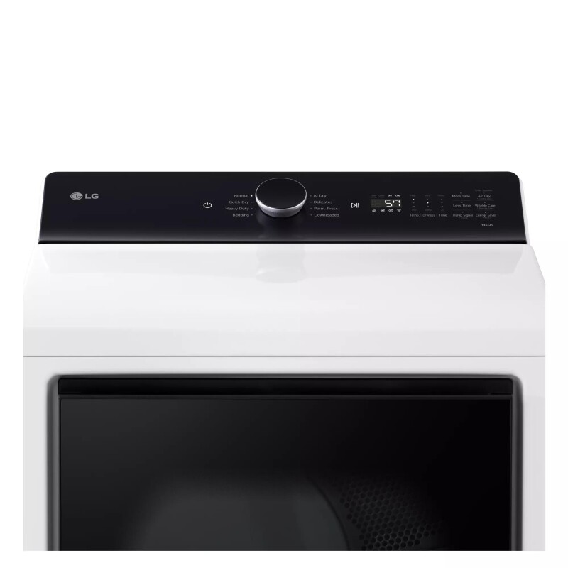 7.3 cu. ft. Ultra Large Capacity Rear Control Electric Dryer with LG EasyLoad™ Door and AI Sensing DLE8400WE