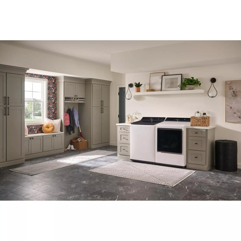 7.3 cu. ft. Ultra Large Capacity Rear Control Electric Dryer with LG EasyLoad™ Door and AI Sensing DLE8400WE