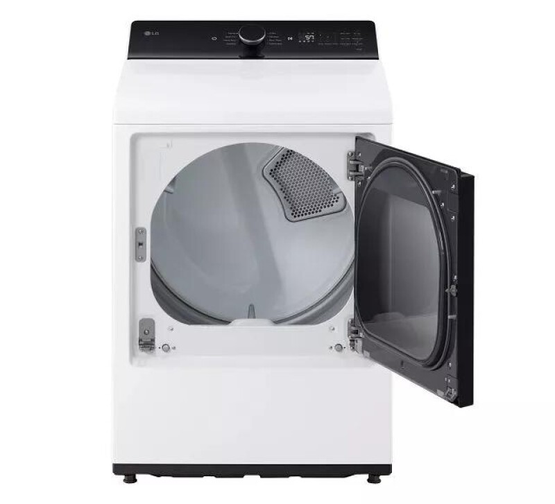 7.3 cu. ft. Ultra Large Capacity Rear Control Electric Dryer with LG EasyLoad™ Door and AI Sensing DLE8400WE