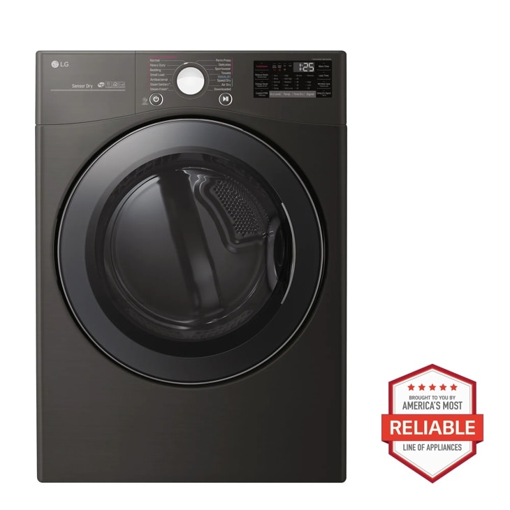 LG 7.4 cu.ft. Smart wi-fi Enabled Electric Dryer with TurboSteam™ Black DLEX3900B Picture 1