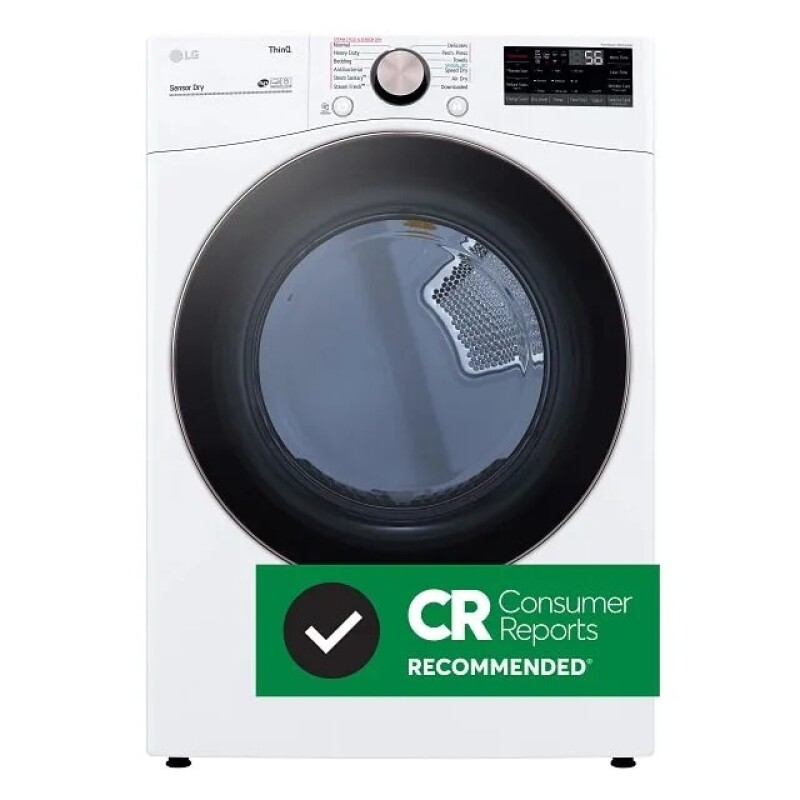 7.4 cu. ft. Ultra Large Capacity Smart wi-fi Enabled Front Load Electric Dryer with TurboSteam™ and Built-In Intelligence DLEX4000W