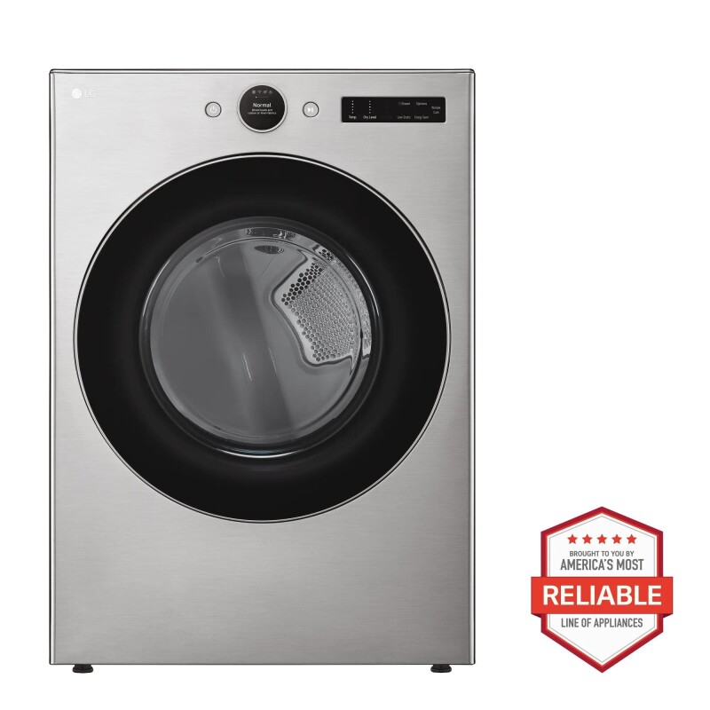 LG 7.4 cu. ft. Ultra Large Capacity Smart Front Load Electric Dryer with Sensor Dry & Steam Technology Graphite Steel DLEX5500V Picture 1