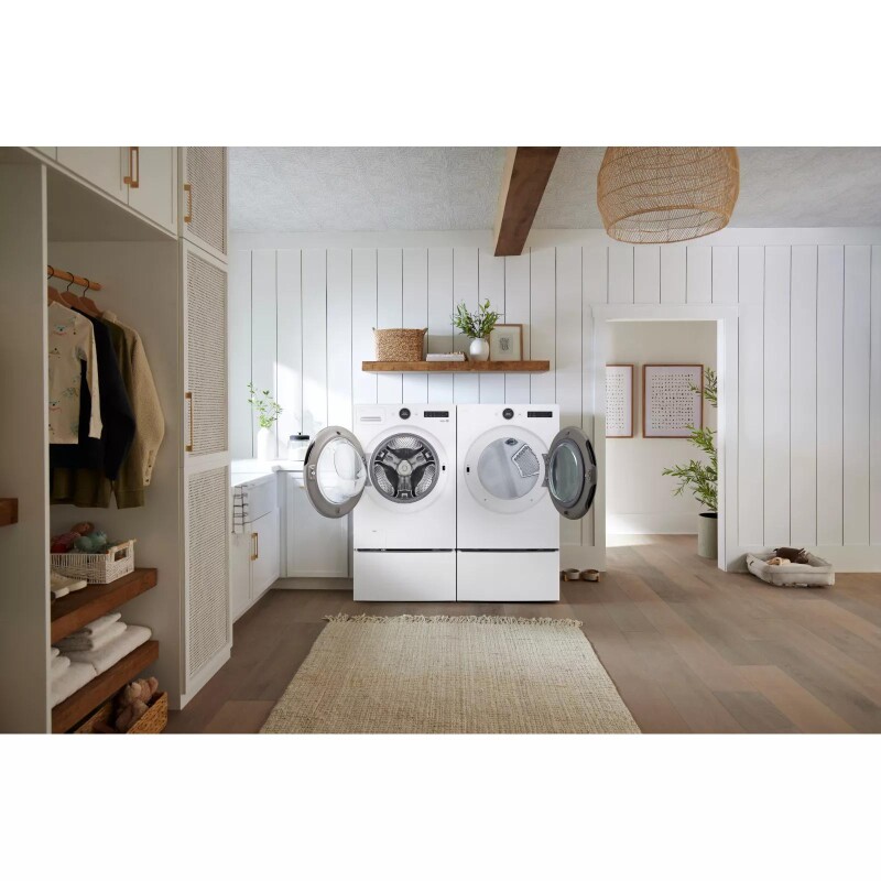 7.4 cu. ft. Ultra Large Capacity Smart Front Load Electric Dryer with Sensor Dry & Steam Technology DLEX5500W