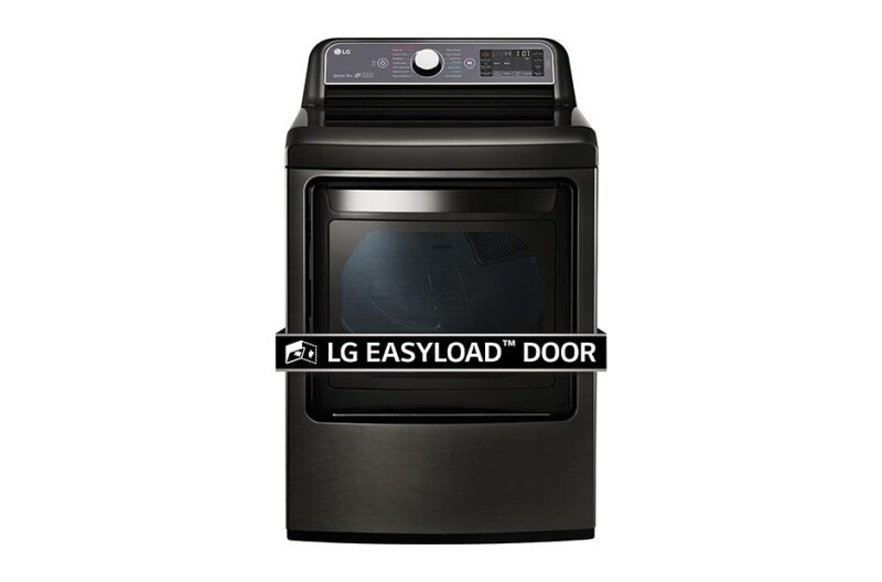 LG 7.3 cu. ft. Ultra Large Capacity TurboSteam™ Electric Dryer with EasyLoad™ Door Black Stainless Steel DLEX7600KE Picture 1