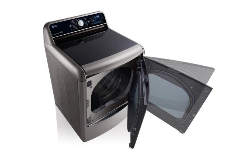 LG 9.0 Cu. Ft. Mega Large Capacity TurboSteam™ Dryer With EasyLoad™ Door Graphite Steel DLEX7700VE Picture 1