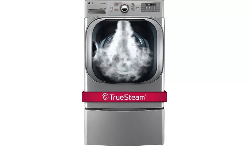 LG 9.0 cu. ft. Mega Capacity Electric Dryer w/ TrueSteam® Graphite Steel DLEX8100V Picture 1