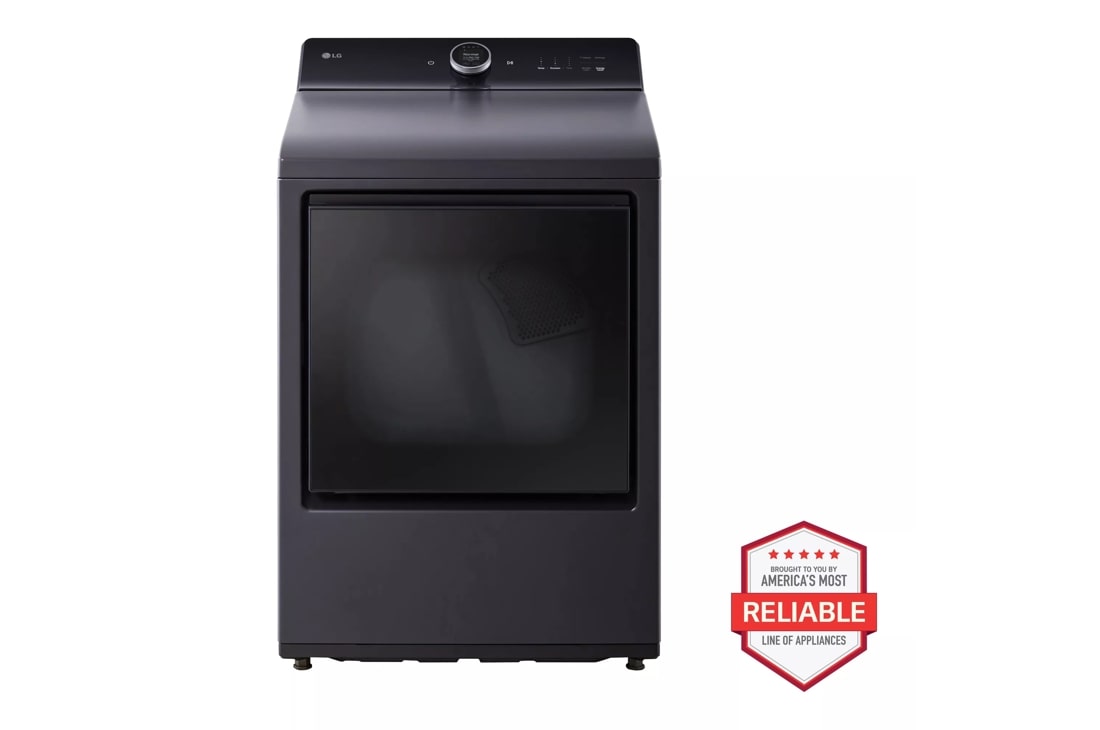 7.3 cu. ft. Ultra Large Capacity Rear Control Electric Dryer with LG EasyLoad™ Door, AI Sensing and TurboSteam™ DLEX8600BE