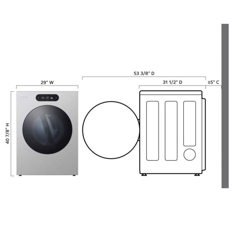 9.0 Cu. Ft. Mega Capacity Smart Front Load Electric Dryer With Built-in Intelligence, Turbosteam® And Touch Lcd Control DLEX9900S