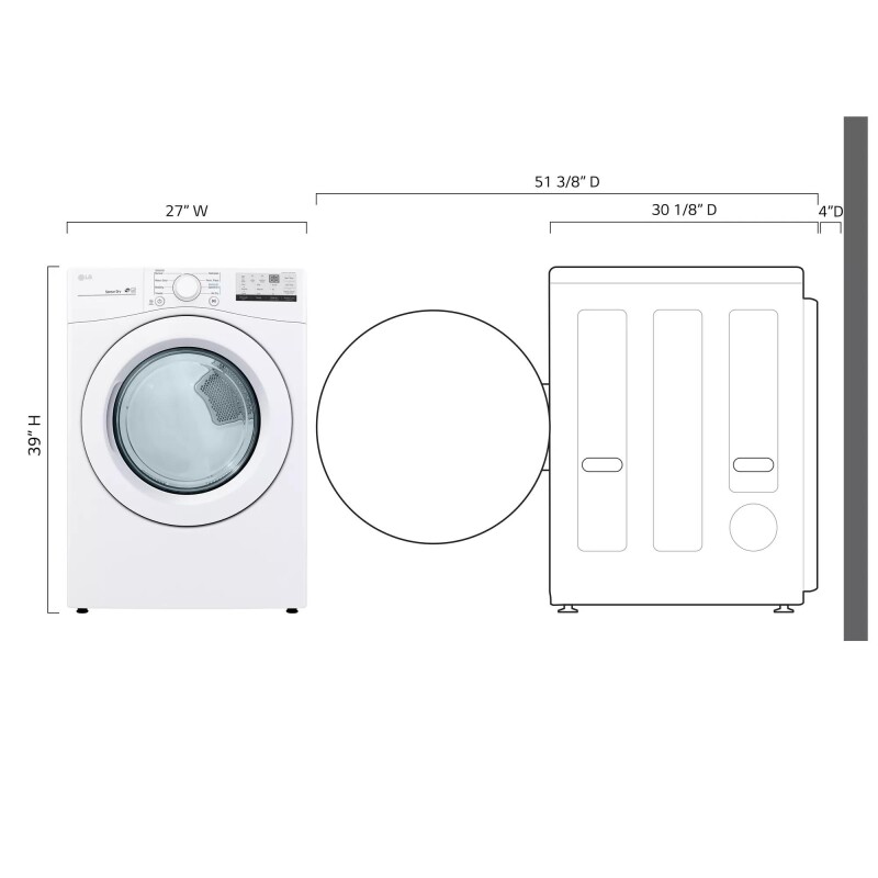7.4 cu. ft. Ultra Large Capacity Gas Dryer DLG3471W