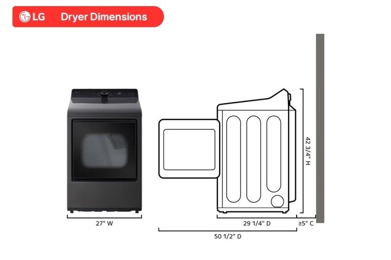 7.3 Cu. Ft. Ultra Large Capacity Rear Control Gas Dryer With Ai Sensing And Thinq® Smart Features DLG8201L