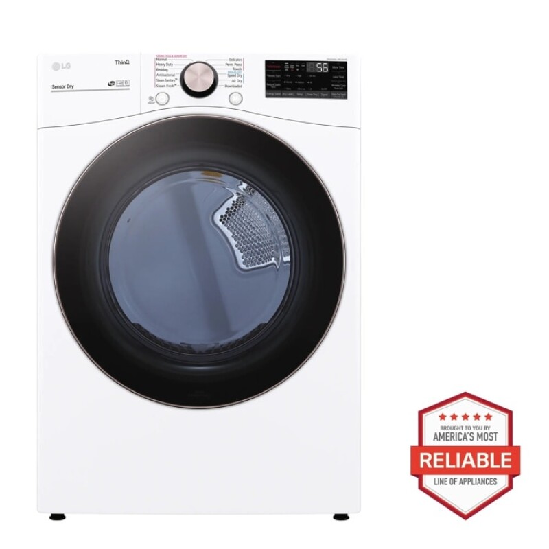 7.4 cu. ft. Ultra Large Capacity Smart wi-fi Enabled Front Load Gas Dryer with TurboSteam™ and Built-In Intelligence DLGX4001B