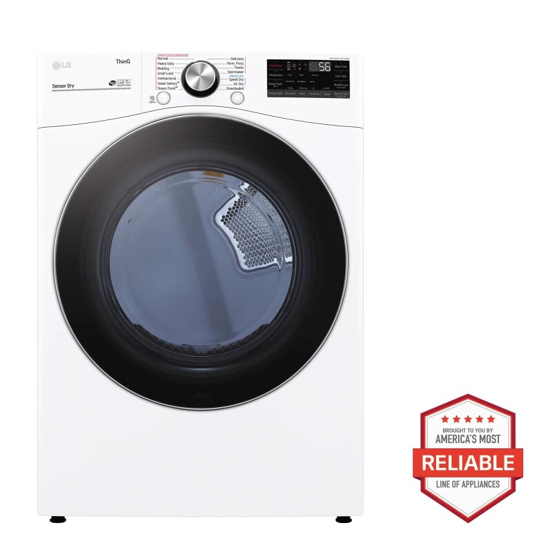 7.4 cu. ft. Ultra Large Capacity Smart wi-fi Enabled Front Load Gas Dryer with TurboSteam™ and Built-In Intelligence DLGX4201B