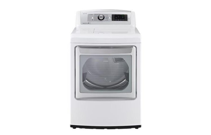 LG 7.3 cu.ft. Ultra Large SteamDryer™ with EasyLoad™ Door White DLGX5781WE Picture 1