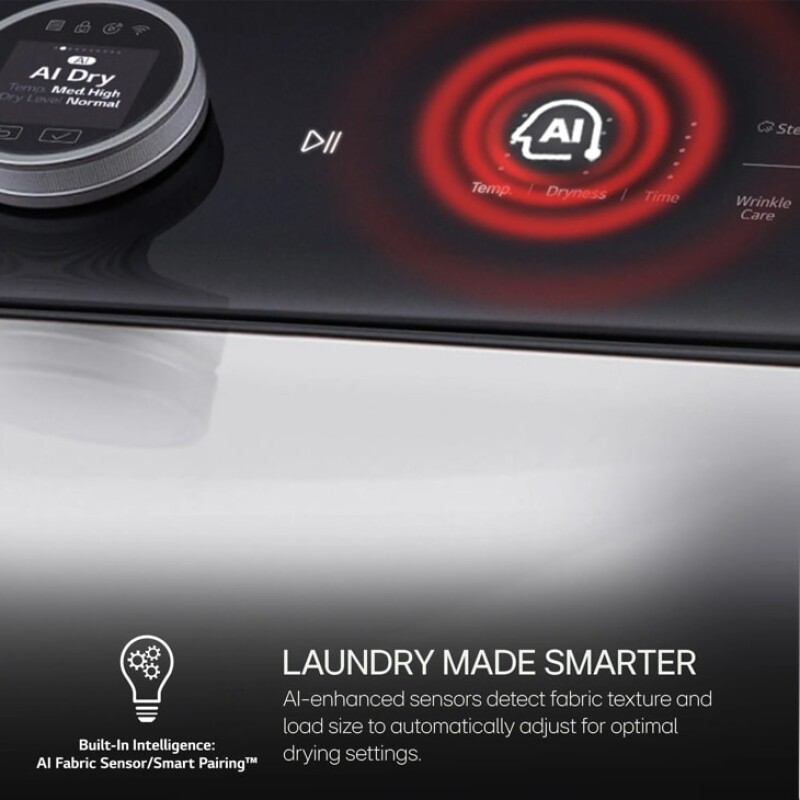 7.3 Cu. Ft. Ultra Large Capacity Rear Control Gas Dryer With Easyload™ Door, Ai Sensing And Turbosteam™ DLGX8601WE