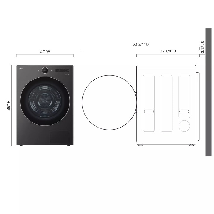 7.8 cu. ft. Mega Capacity Smart Front Load Dryer with Dual Inverter HeatPump™ Technology and Inverter Direct Drive Motor System DLHC5502B