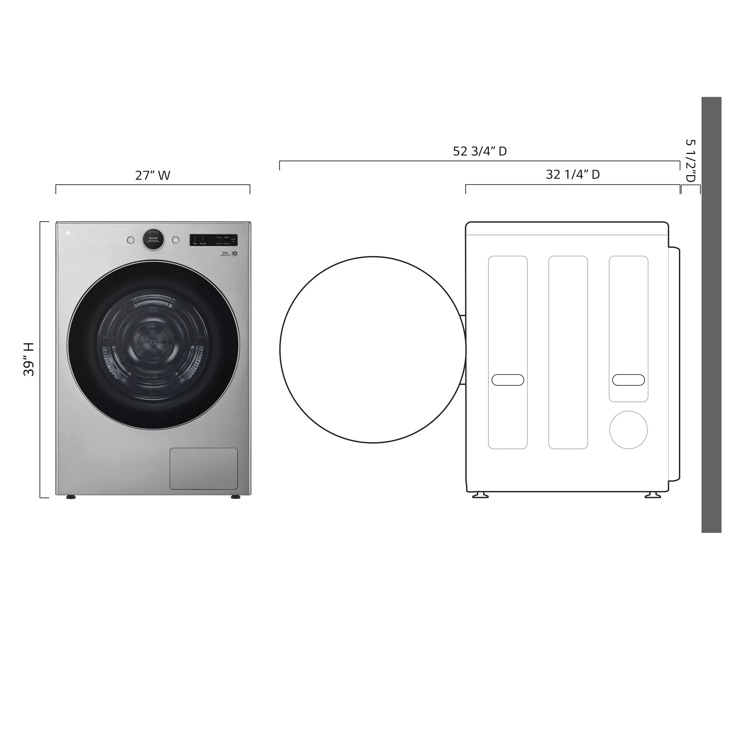 7.8 cu. ft. Mega Capacity Smart Front Load Dryer with Dual Inverter HeatPump™ Technology and Inverter Direct Drive Motor System DLHC5502V