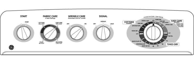 Long Vent 7.0 Cu. Ft. Super Capacity Gas Dryer DLSR483GGWW