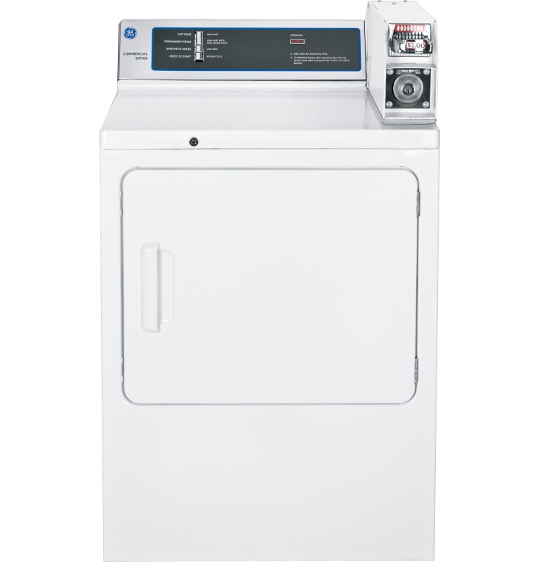 GE 7.0 Cu. Ft. Capacity Coin-Operated Electric Dryer White DMCD330EJWC Picture 1