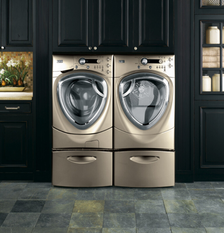GE Profile 7.5 Cu. Ft.Colossal Capacity Electric Dryer Champagne DPVH880EJMG Picture 1
