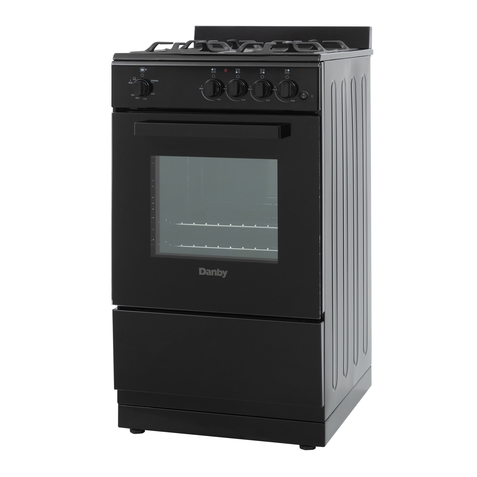 20″ Wide Gas Range in Black DR20V1BGLP
