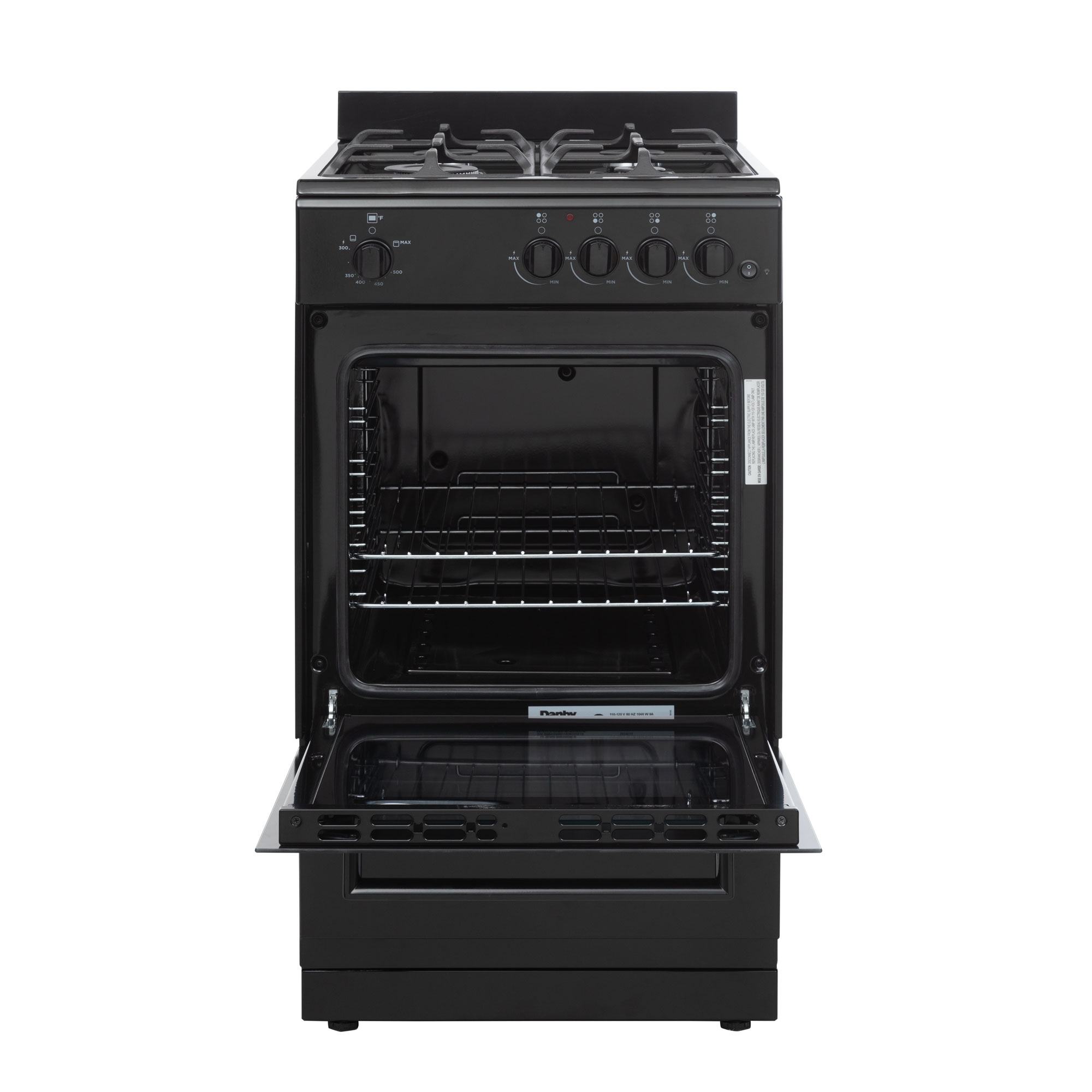 20″ Wide Gas Range in Black DR20V1BGLP