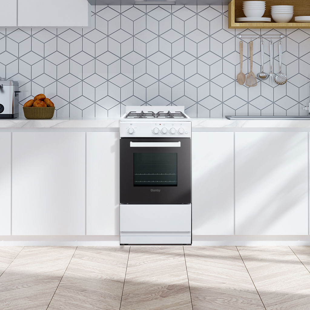 20″ Wide Gas Range in White DR20V1WGLP