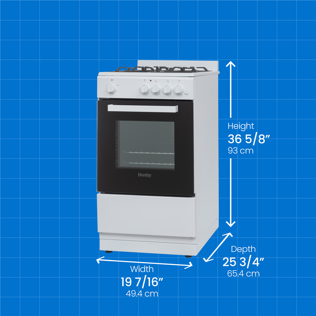 20″ Wide Gas Range in White DR20V1WGLP