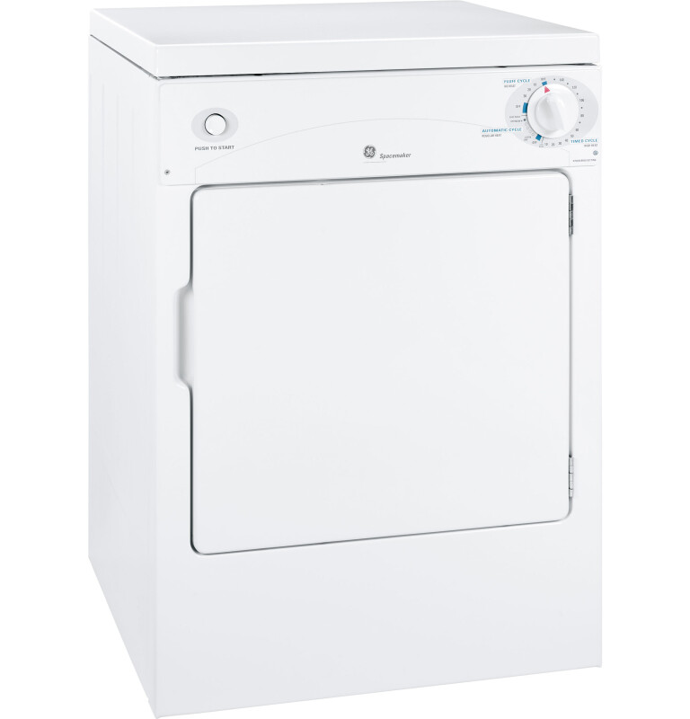 GE Spacemaker 120V 3.6 cu. ft. Capacity Portable Electric Dryer Other DSKP333ECWW Picture 1