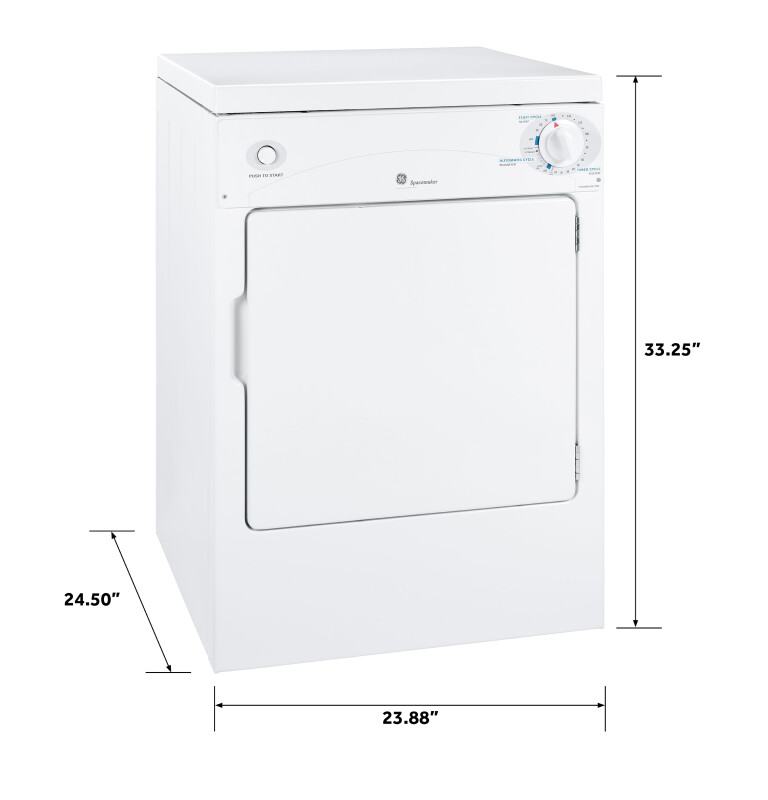 Spacemaker 120V 3.6 cu. ft. Capacity Portable Electric Dryer DSKP333ECWW