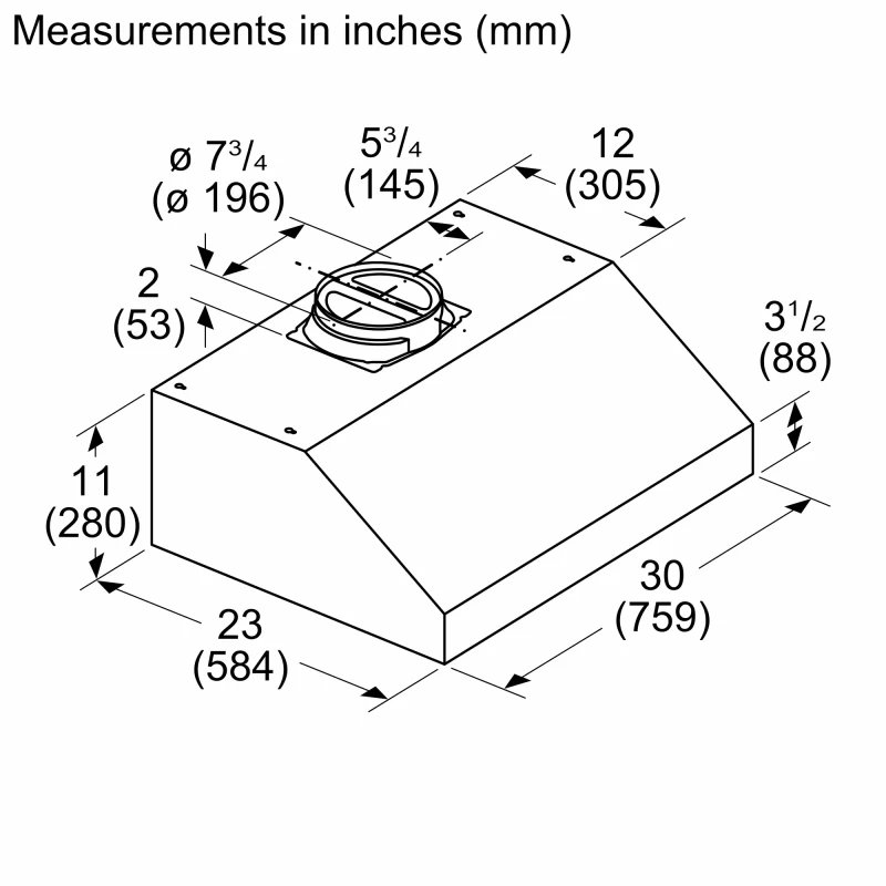 800 Series Undercabinet Hood DUH80553UC