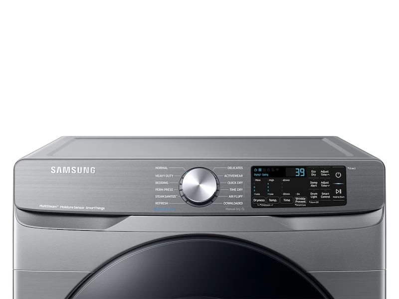 7.5 cu. ft. Smart Electric Dryer with Steam Sanitize+ in Platinum DVE45B6300PA3