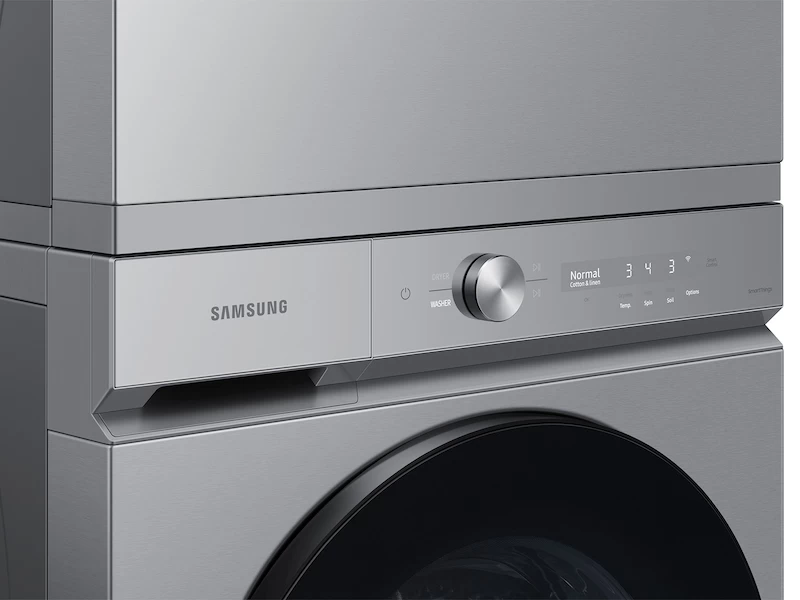 Bespoke 7.6 cu. ft. Ultra Capacity Gas Dryer with Super Speed Dry and AI Smart Dial in Silver Steel DVG53BB8700TA3
